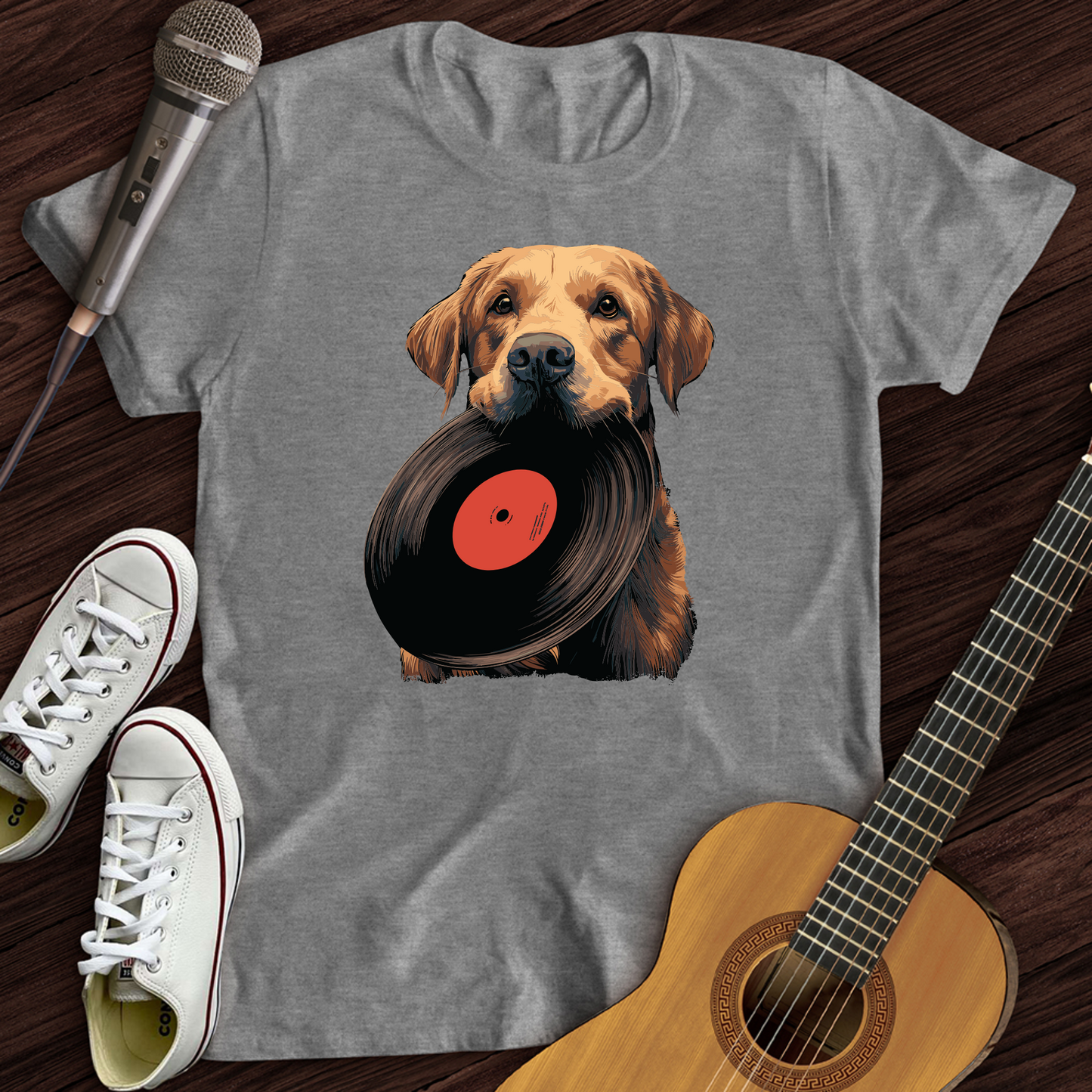 Golden Retriever Vinyl T-Shirt
