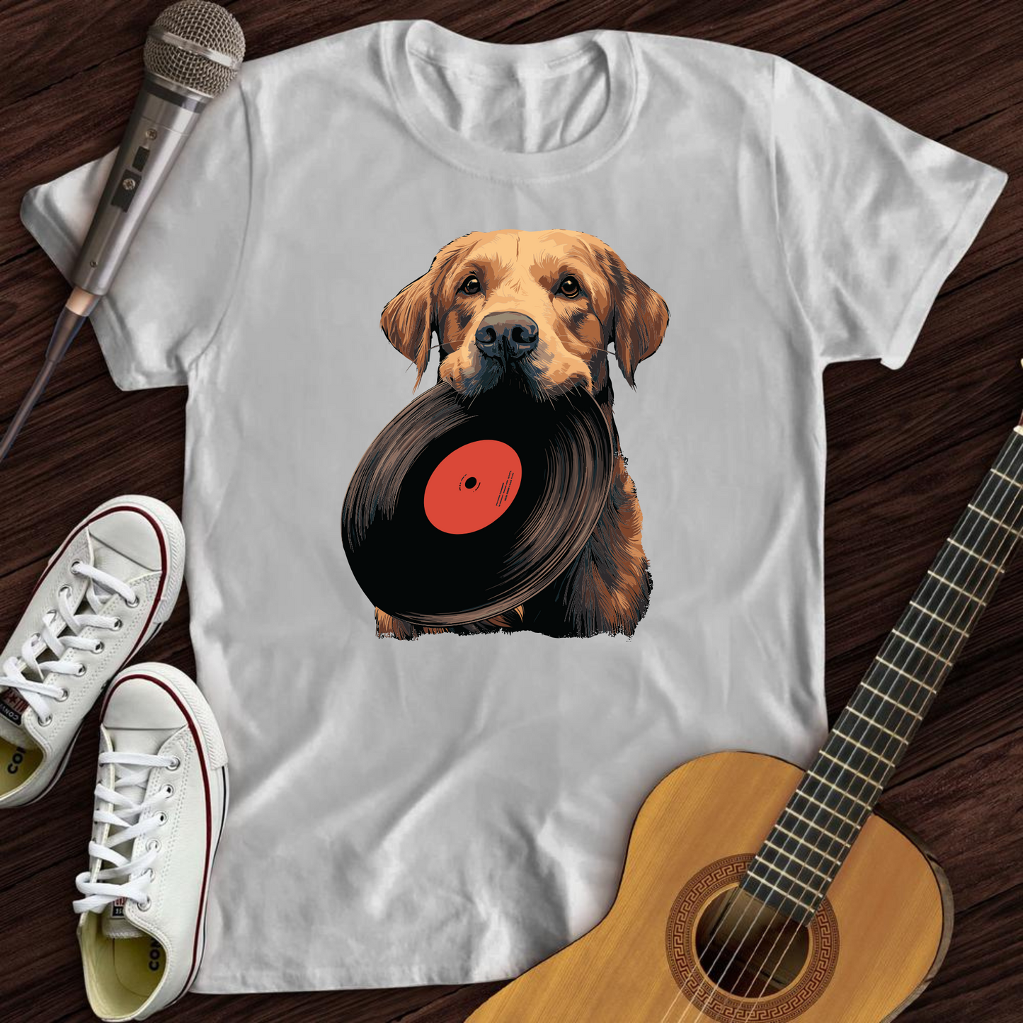 Golden Retriever Vinyl T-Shirt