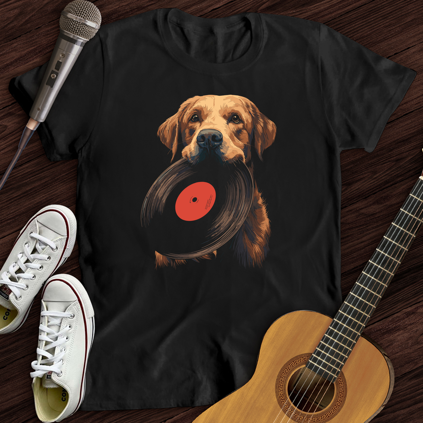 Golden Retriever Vinyl T-Shirt