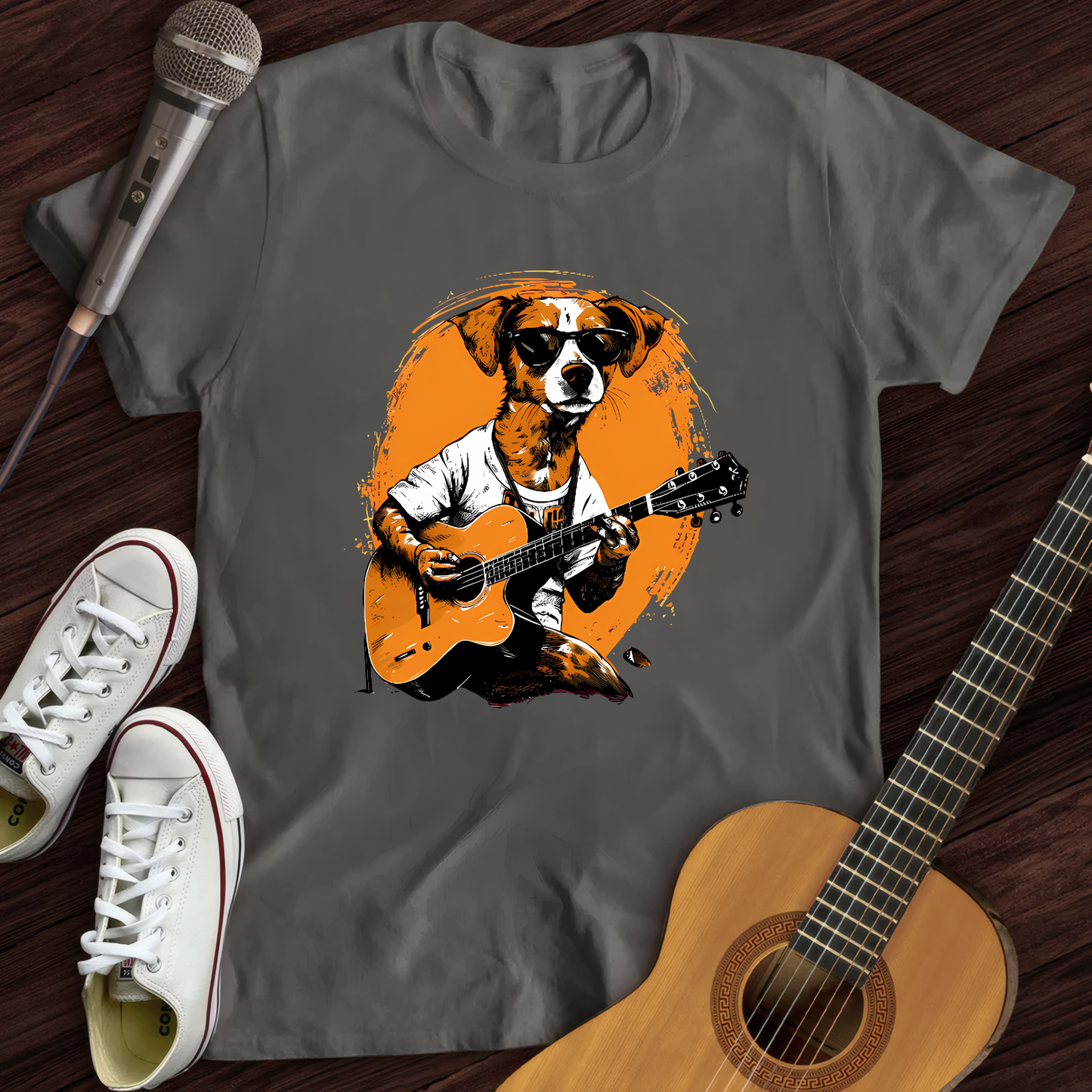 Dog_Guitarist_Softstyle T-Shirt