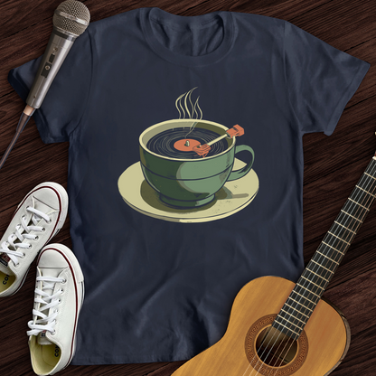 Coffee Cup Record Player T-Shirt