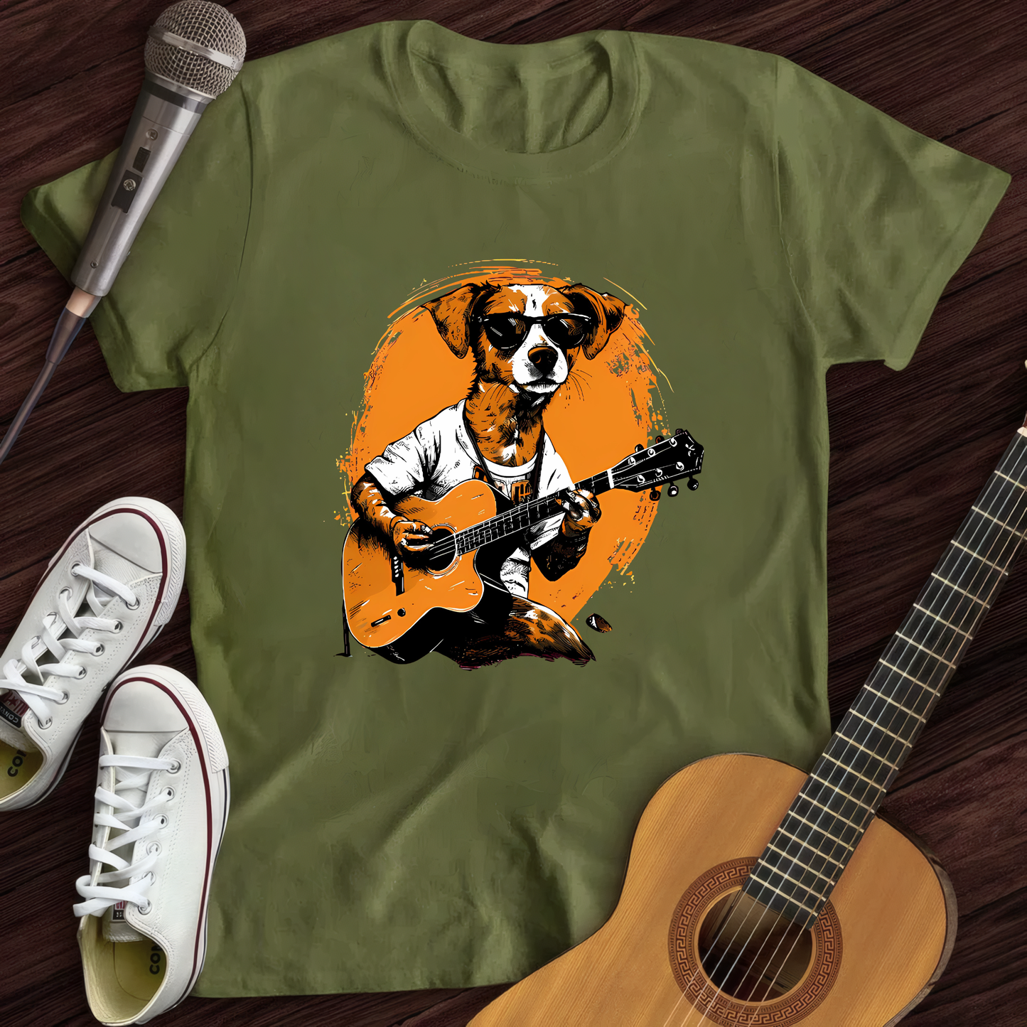 Dog_Guitarist_Softstyle T-Shirt